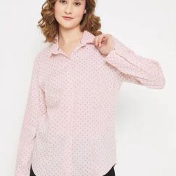 Cantabil Pink Printed Shirt-image-66