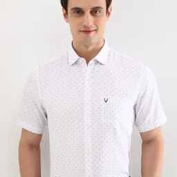 Allen Solly Men Spread Collar Geometric Printed Cotton Slim Fit Formal Shirt-image-67