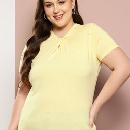 Sztori Plus Size Twisted Top-29