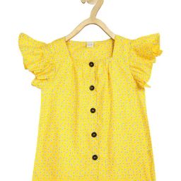 Peter England Kids Yellow Floral Print Top-image-41