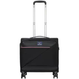 Tommy Hilfiger San Diego Black Solid Soft Overnight Trolley bag - 39 cm-picture-35