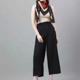 Tossido Black Printed Scarf & Bag Scarf Set-image-14