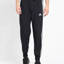 Adidas Black Regular Fit Striped Sports Joggers-picture-37