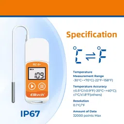 Elitech USB Multi Use Temperature Data Logger With Extra External Sensor, RC-5+ TE image 5