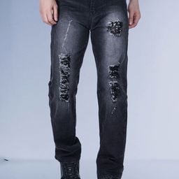 Metronaut Men Classic Straight Fit Highly Distressed Heavy Fade Jeans-picture-29