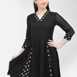 Eavan Black Printed Skater Dress-picture-8