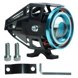 AllExtreme U11 CREE LED Headlight Projector Fog Lamp with Red & Blue Dual Angel Eyes Ring for Car, Motorcycle and Jeep (15W, Red & Blue, 1 Pc)-image-3