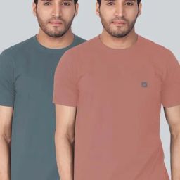 Lux Nitro Grey & Rose Gold Regular Fit T-Shirt Pack of - 2-image-83