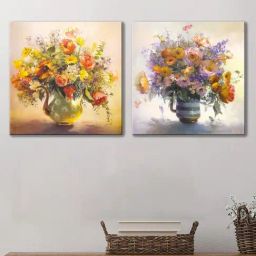 Art Street Bunch Printed Multicolor Cotton Canvas Wall Art - Set Of 2-30