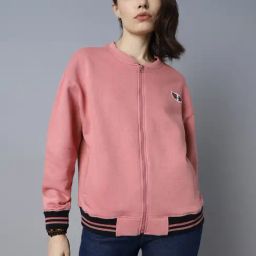 High Star Pink Cotton Regular Fit Sweatshirt-image-96