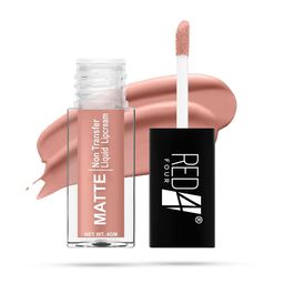 RED 4 Non Transfer Matte Liquid Lipstick - 4 g - Constant Coral - 201-24