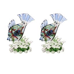 SOMIL Multicoloured Fish Idol Showpiece for home decorative-image-37