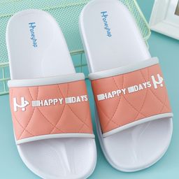 Honeyhap Slip on Sliders with Text Graphics - Orange-picture-18