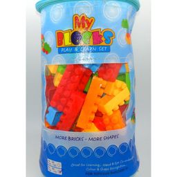 Sanjary Building Blocks with Bag Pack Multicolour - 170 Pieces-15