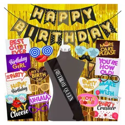 Wobbox Happy Birthday Props Birthday Banner & Sash Happy Birthday Decoration Items Multicolor -Pack Of 29-picture-42