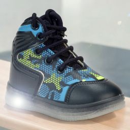 Lil Lollipop  Colour Blocked LED Shoes - Navy Blue-image-50