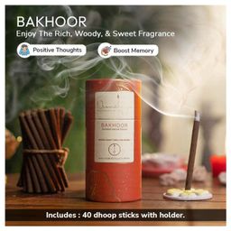 Nirmalaya 100 Percent Natural Bakhoor Dhoop Sticks for Pooja 40 Sticks-Pack of 2-image-98