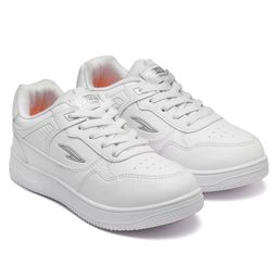 Asian Brand Name Detailed Sneakers - White-image-13