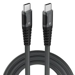Portronics POR-2647 FlashC 100W Type C to Type C Cable With 20Gbps Data Transfer Speed, Thunderbolt 3.2, 4K@60Hz Display Cable, USB 3.2 Gen 2, 1.5M Length, Strong Braided, Type C Fast Charging(Black)-26