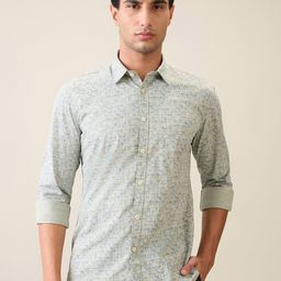 Parx Men Cutaway Collar Slim Fit Printed Casual Shirt-picture-48