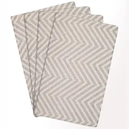 Saral Home Grey 4 Pieces Chevron Cotton Rectangle Table Placemats-11