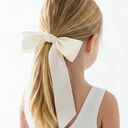 Mueras Girls Satin Silk Scrunchie with Bow Knot-23