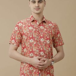 Linen Club Men Slim Fit Floral Printed Contemporary Casual Shirt-image-69
