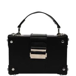 HauteSauce Black Solid Small Box Handbag-picture-43