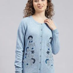 Monte Carlo Sky Blue Embroidered Cardigan-picture-23