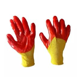 Robustt Nitrile, Nylon Cut Resistant Gloves Yellow & Orange Color, Size, YELLOW_ON_ORANGE_HALF_COATED_500 (Pack of 500 Pair)-picture-27