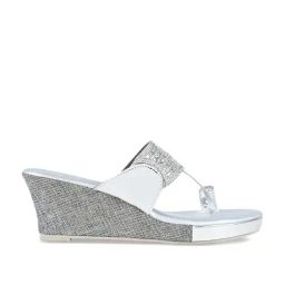 Rocia by Regal Women's Silver Toe Ring Wedges-image-24