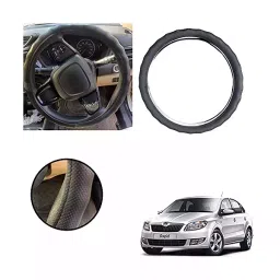 Auto Pearl Ring Type Car Steering Wheel Cover Compatible with Rapid-36