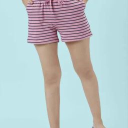 Dreamz by Pantaloons Pink Cotton Striped Shorts-image-21