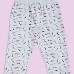 Pantaloons Baby Kids Grey Cotton Printed Trackpants-image-119