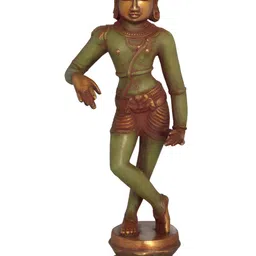 Exotic India Green & Gold-Toned Lord Vrishavahana Shiva Religious Brass Idol Showpiece-image-36