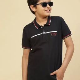 Monte Carlo Kids Navy Solid Polo T-Shirt-image-26