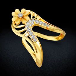 Joyalukkas Gold 22K Floral Vanki Ring for Women-picture-19