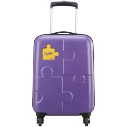 Skybags Purple Textured Hard Small Trolley Bag - 35 cm-33