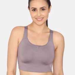 Zelocity by Zivame Purple Quick Dry Sports Bra-image-89