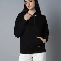 High Star Black Cotton Regular Fit Hoodie-34