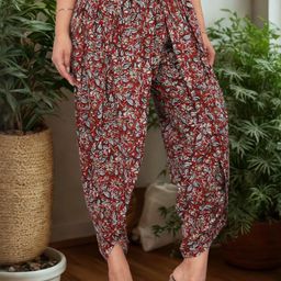 Vaidiki Brown Printed Cotton Dhotis-41