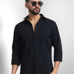 SZN Men Multi Solid Polyester Standard Casual Shirts-picture-25