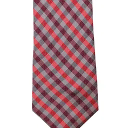 PELUCHE Red Checked Broad Tie-image-19