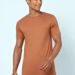 Ajile by Pantaloons Choclate Brown Cotton Slim Fit Lounge T-Shirt-image-75