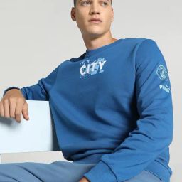 Puma Blue Cotton Regular Fit Printed Sweatshirt-picture-46
