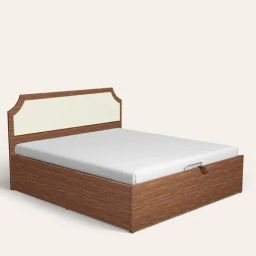 Godrej Interio Upmods N'Chant Engineered Wood Queen Hydraulic Bed - Brown & Cream, Knock Down-image-61