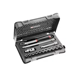 FACOM Imperial 12.7 mm (1/2 Inch) Standard Socket Set With Ratchet 6 Point, S.161-1P6U (Set of 15)-43