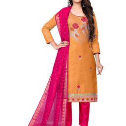 HERE&NOW Embroidered Unstitched Dress Material-picture-0