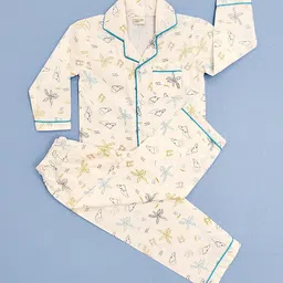 Freesia Array Unisex Kids Printed Night suit-image-69