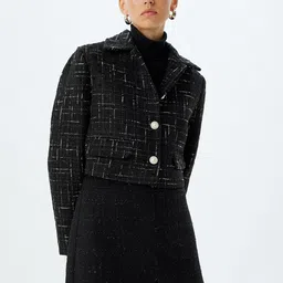 Koton Self Design Single Breasted Blazer-picture-42